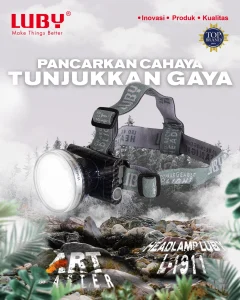 pancarkan cahaya tunjukkan gaya headlamp Luby L-1911
