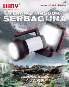 Senter super terang Emergency Luby L-7759M: Terang, Tangguh, Serbaguna