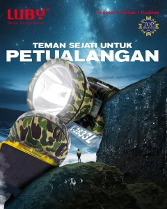 Senter Kepala Terbaik Head Lamp Luby L-2833L Teman Sejati Untuk Petualangan