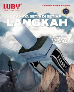 Headlamp Luby L-2922 L Miliki Fitur Zoom lampu kepala luby
