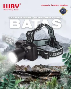 headlamp gunung murah untuk pendakian Headlamp Luby L-2905NL Cahaya Fleksibel, Petualangan Tanpa Batas