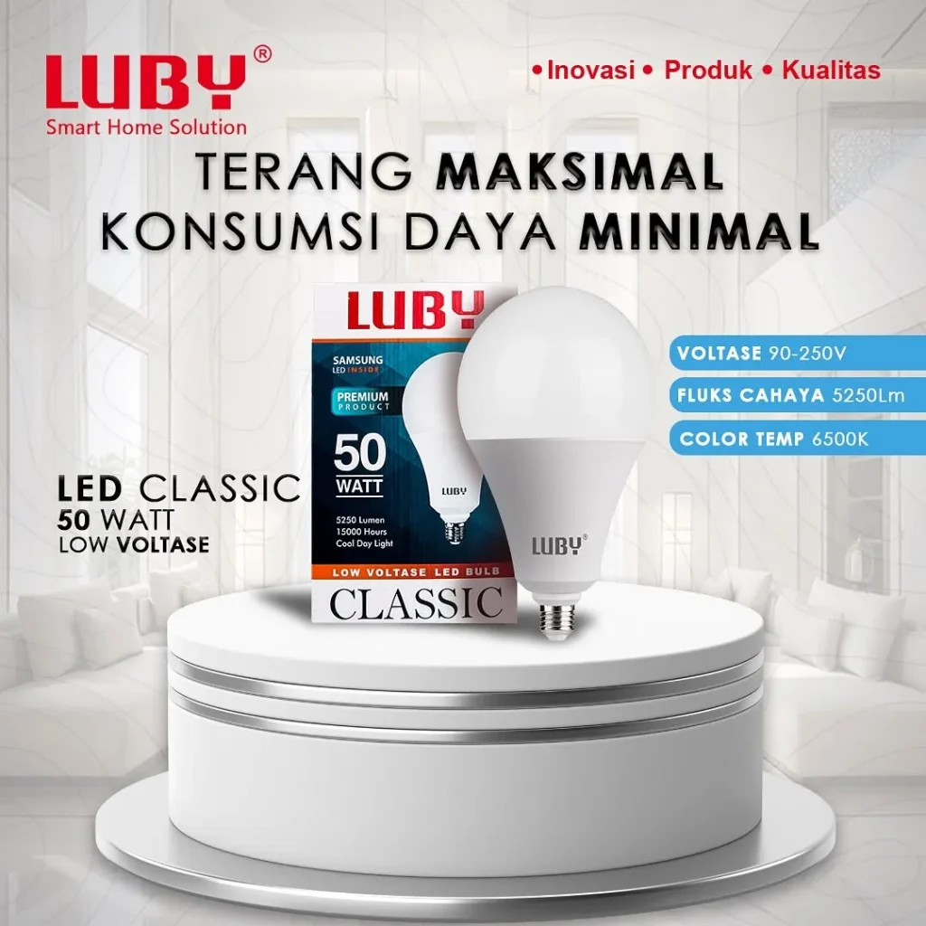 Luby Led Classic 50 Watt Terang Maksimal Konsumsi Daya Minimal