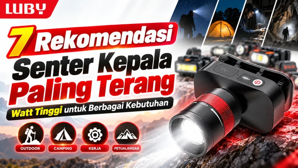 7 Rekomendasi Senter Kepala Paling Terang Watt Tinggi untuk Berbagai Kebutuhan