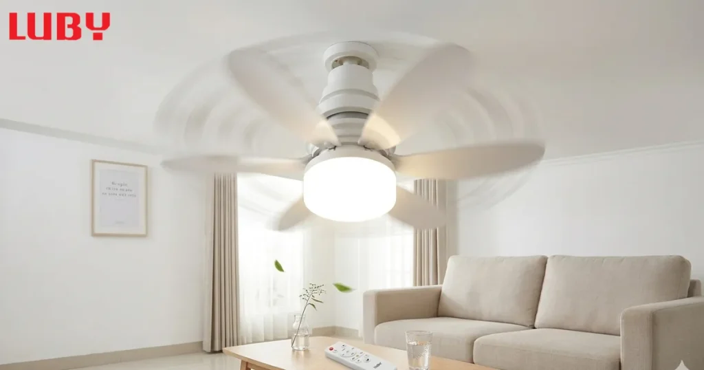 LUBY L-CF701 Lampu LED Fan Trik Sirkulasi Udara Lancar Tanpa Bongkar Atap