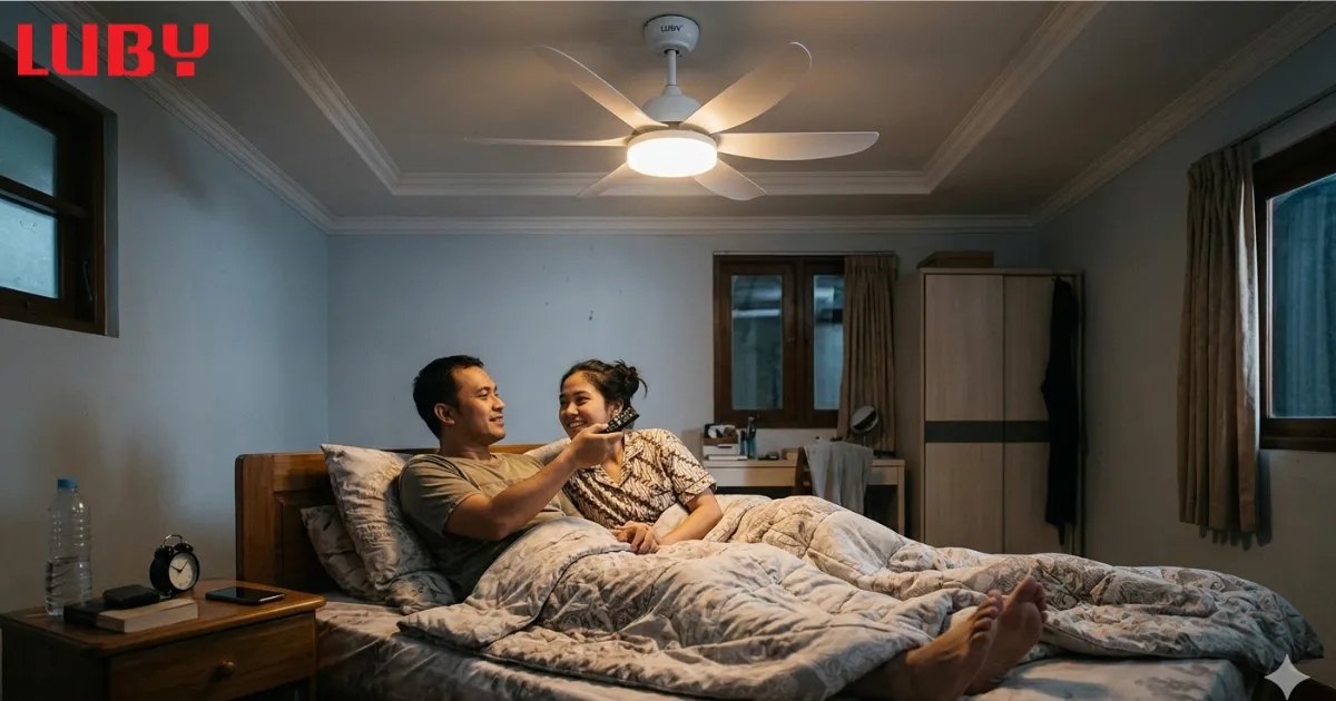 Rahasia Tidur Nyenyak: Udara Sejuk & Efek Dimming Dengan Lampu Kipas Angin LUBY LED Fan