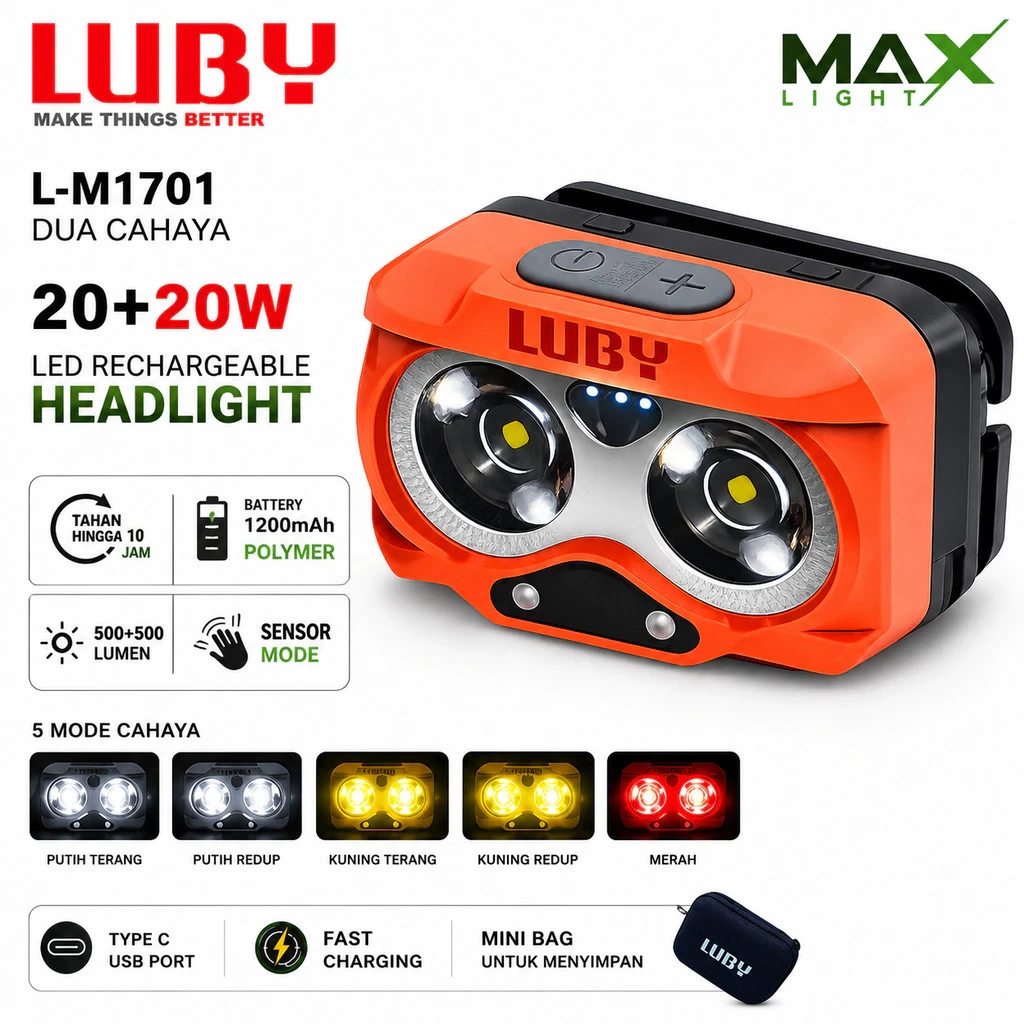 Headlamp LUBY M1701