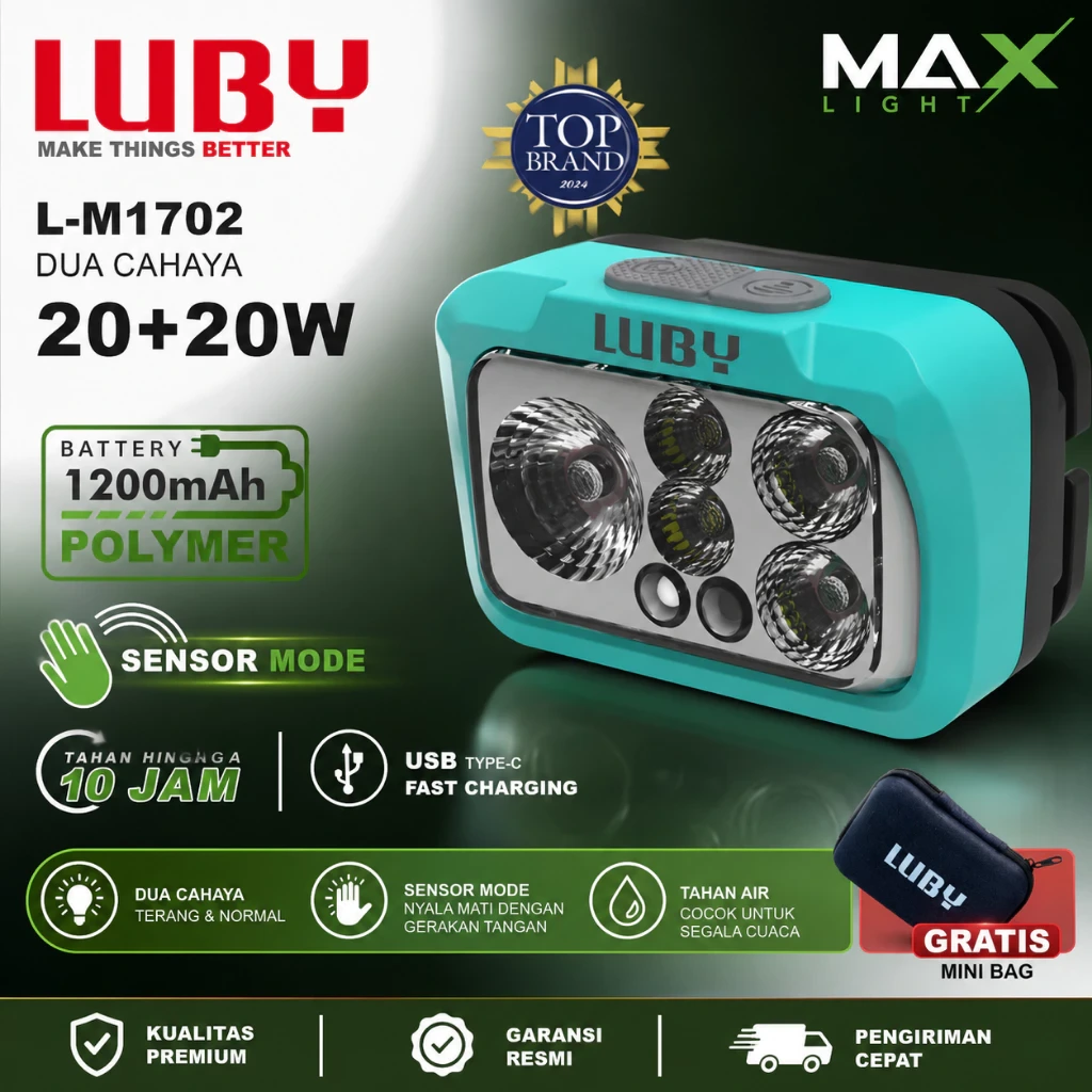 Headlamp LUBY M1702
