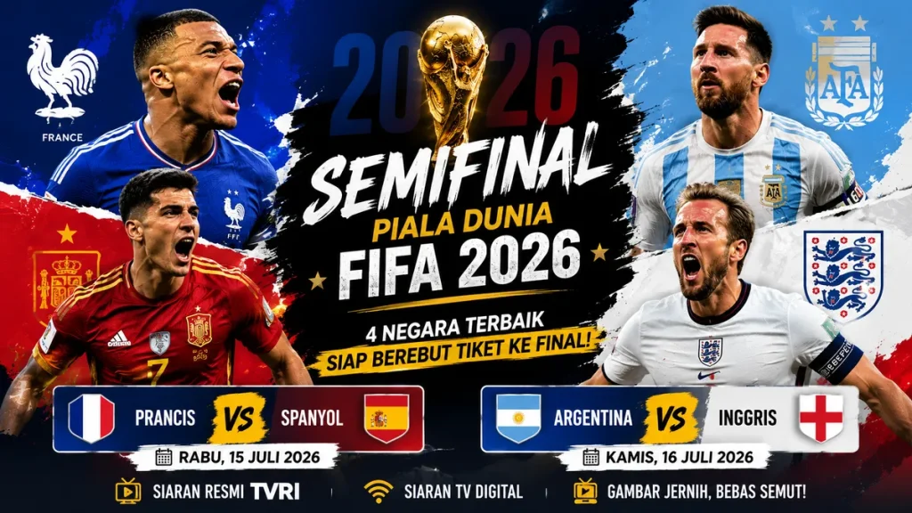 Semifinal Piala Dunia 2026 Segera Mulai, jangan Sampai Lupa