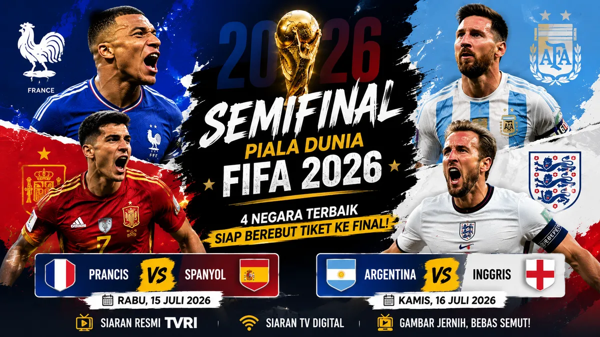 Semifinal Piala Dunia 2026 Segera Mulai, jangan Sampai Lupa