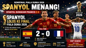 Spanyol Kalahkan Prancis 2-0, Lolos ke Final Piala Dunia 2026 Siap Nonton Duel Inggris vs Argentina