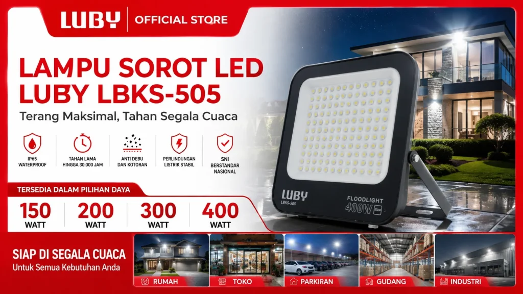 LUBY LBKS 505 LAMPU SOROT LAMPU TEMBAK