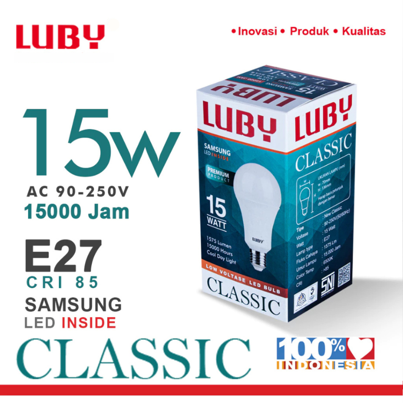 LED Luby tipe Classic 15 Watt