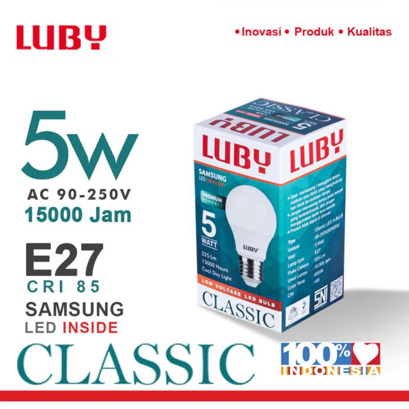 LED Luby tipe Classic 5 Watt