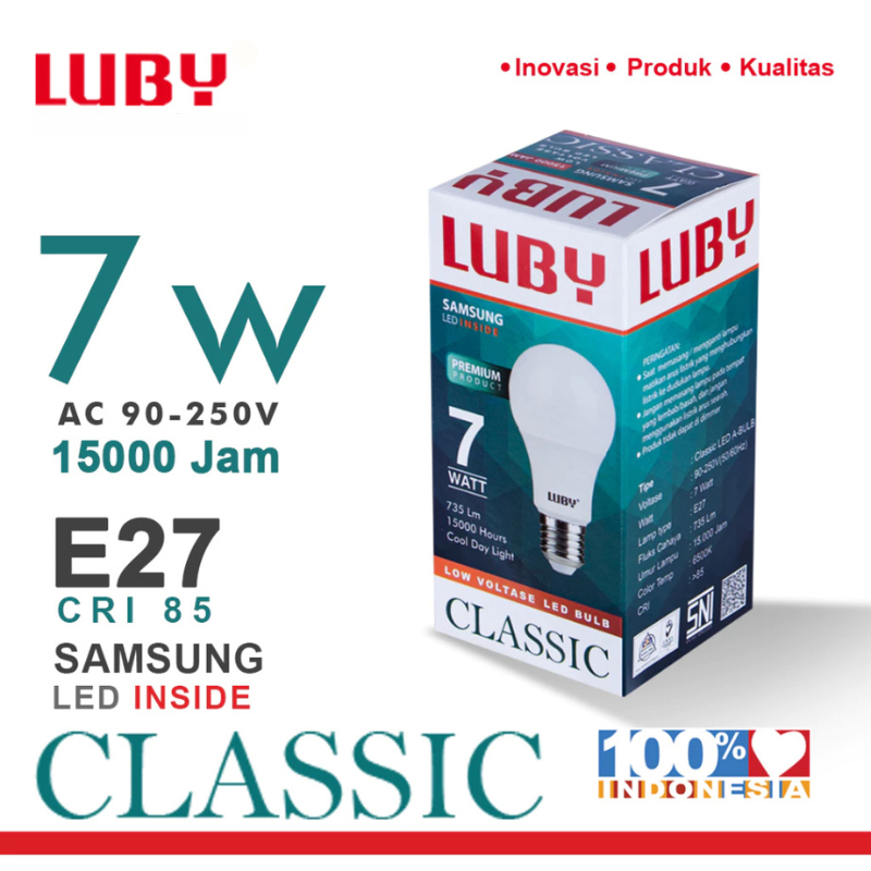 LED Luby tipe Classic 7 watt