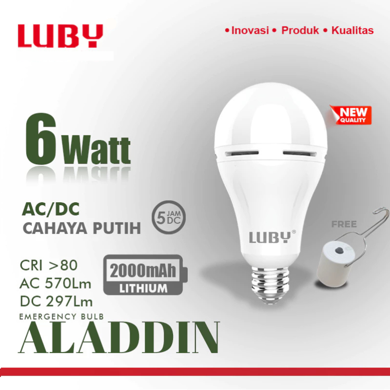Emergency Bulb Luby tipe Aladdin 6 Watt
