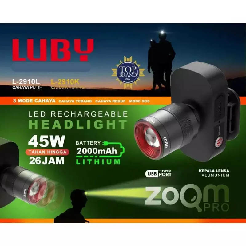headlamp senter kepala luby L-2910