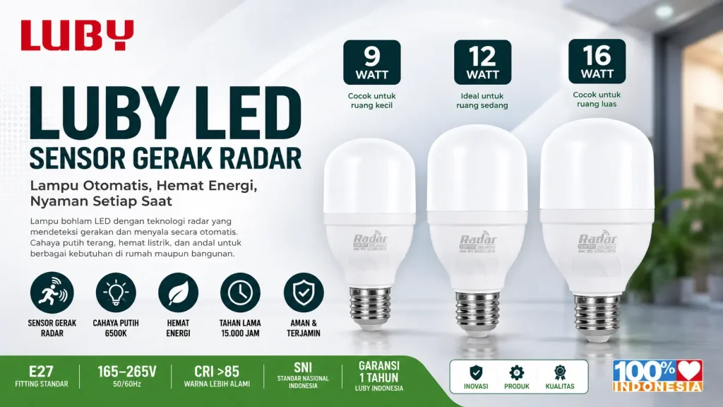 lampu led radar luby