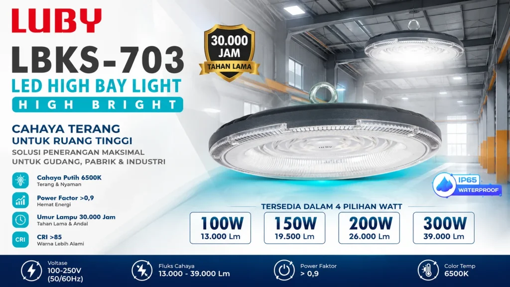 lampu sorot luby high bay lbks 703