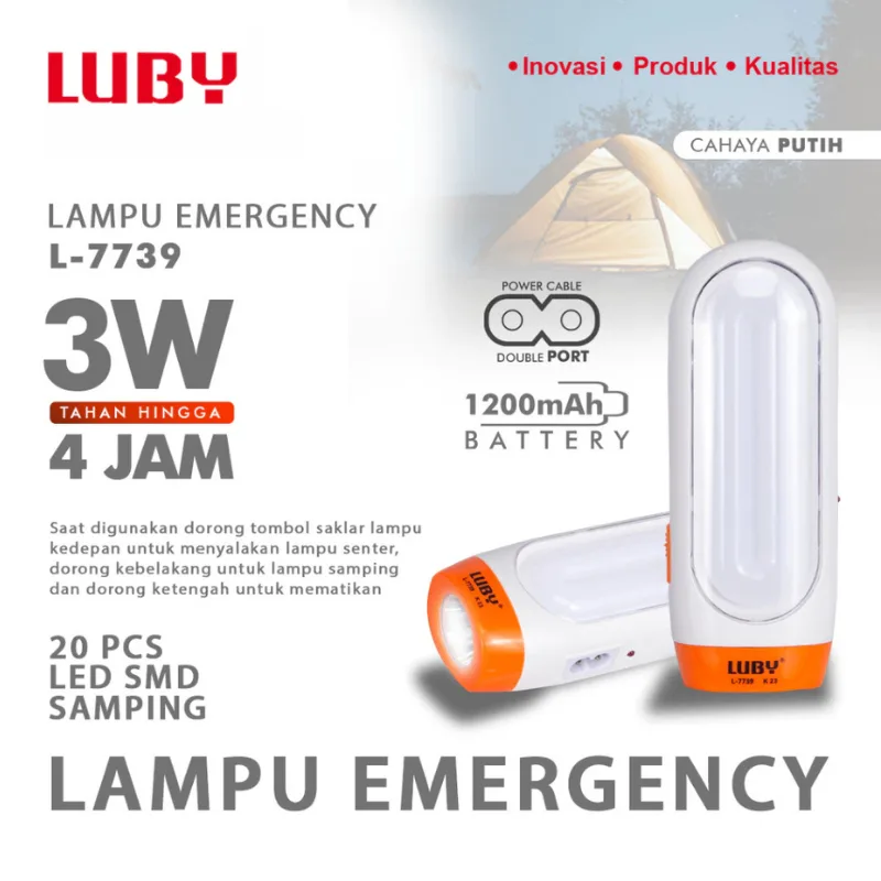 pocket lampu emergency LUBY L-7739