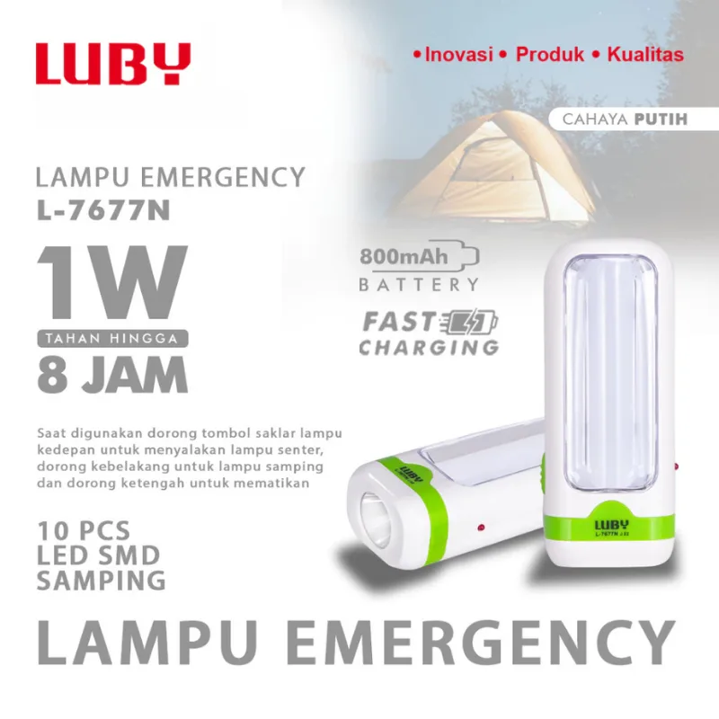 pocket lampu emergency LUBY L7677