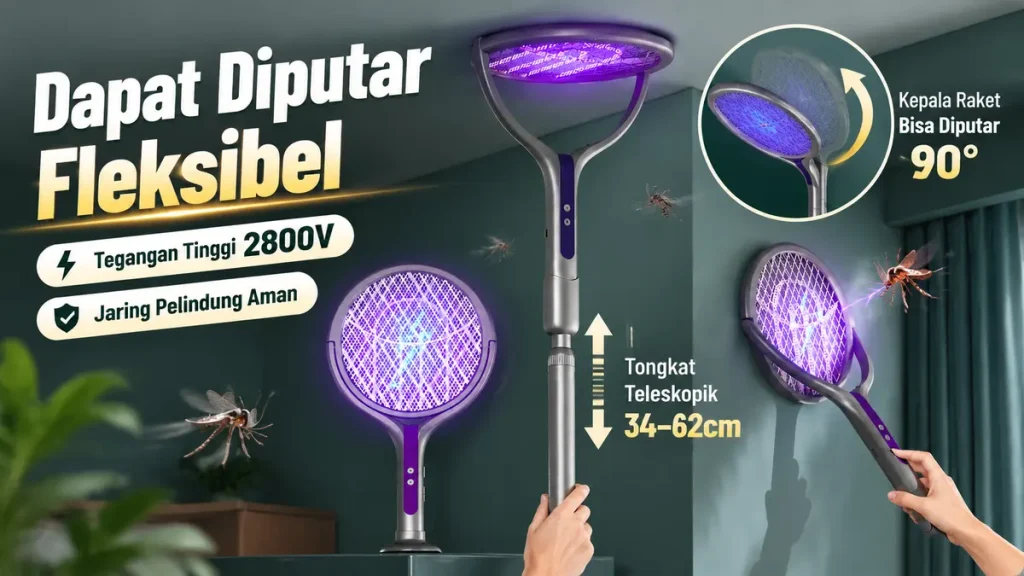 LUBY L-3857 Apakah Raket Nyamuk UV Berbahaya Cara Aman Untuk Anak-Anak