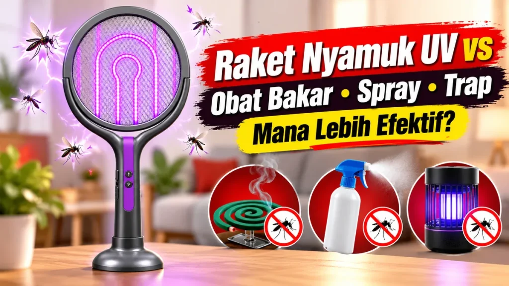Raket Nyamuk UV vs Obat Nyamuk Bakar, Spray dan Perangkap Elektrik Mana yang Lebih Efektif & Aman